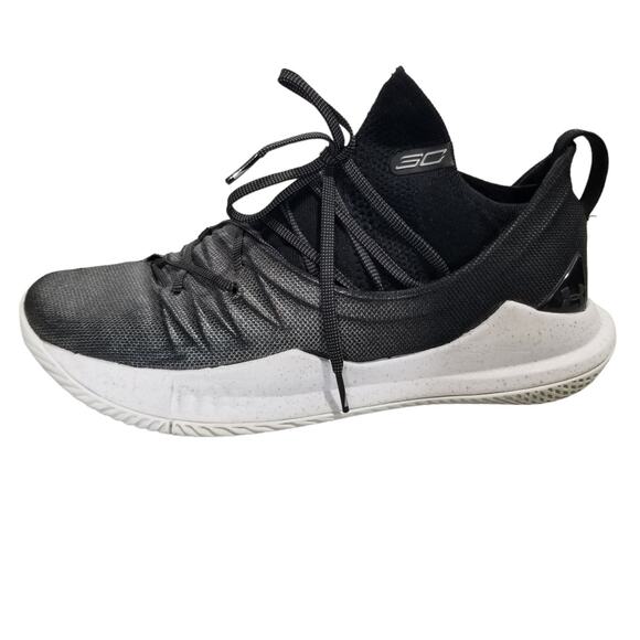 Under Armour Shoes 11 Curry 5 Black Silver Athletic Sneaker 3020657-101 main image 9